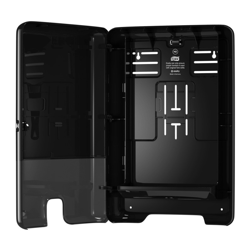 Distributeur essuie mains interfolies noir 552008 ouvert