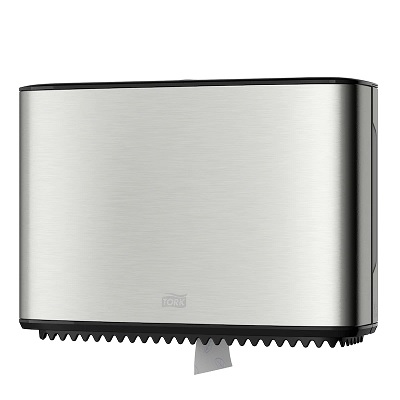 Distributeur papier toilette jumbo mini systeme acier inox 460006 papier