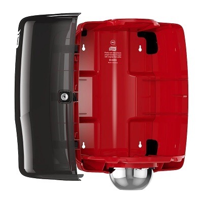 Maxi Distributeur avec système à dévidage central 653008 Noir et Rouge ouvert Tork Issiad France Maxi-Distributeur-avec-systeme-a-devidage-central-653008-Noir-et-Rouge-ouvert-Tork-Issiad-France