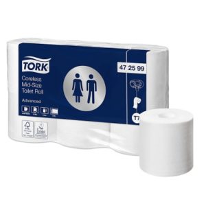 Papier-toilette-rouleau-Mid-size-sans-mandrin-Advanced-2-plis-T7-472599-pour-distributeur-Tork-Issiad-France