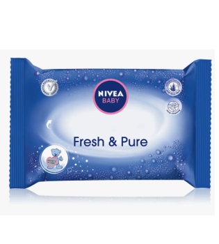 NIVEA Lingette Nettoyante bébé fresh à l'Aloé véra 63 lingettes